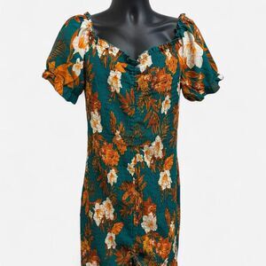 XL New  "Pretty Garden" floral mini dress